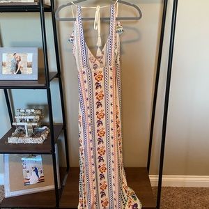 Floral high low maxi dress